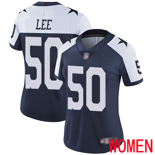 Women Dallas Cowboys Limited Navy Blue Sean Lee Alternate #50 Vapor Untouchable Throwback NFL Jersey